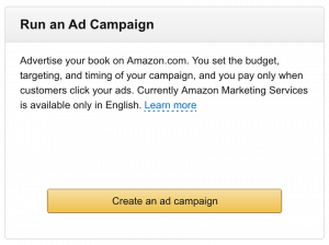 為亞馬遜的Kindle電子書營銷服務進行廣告宣傳